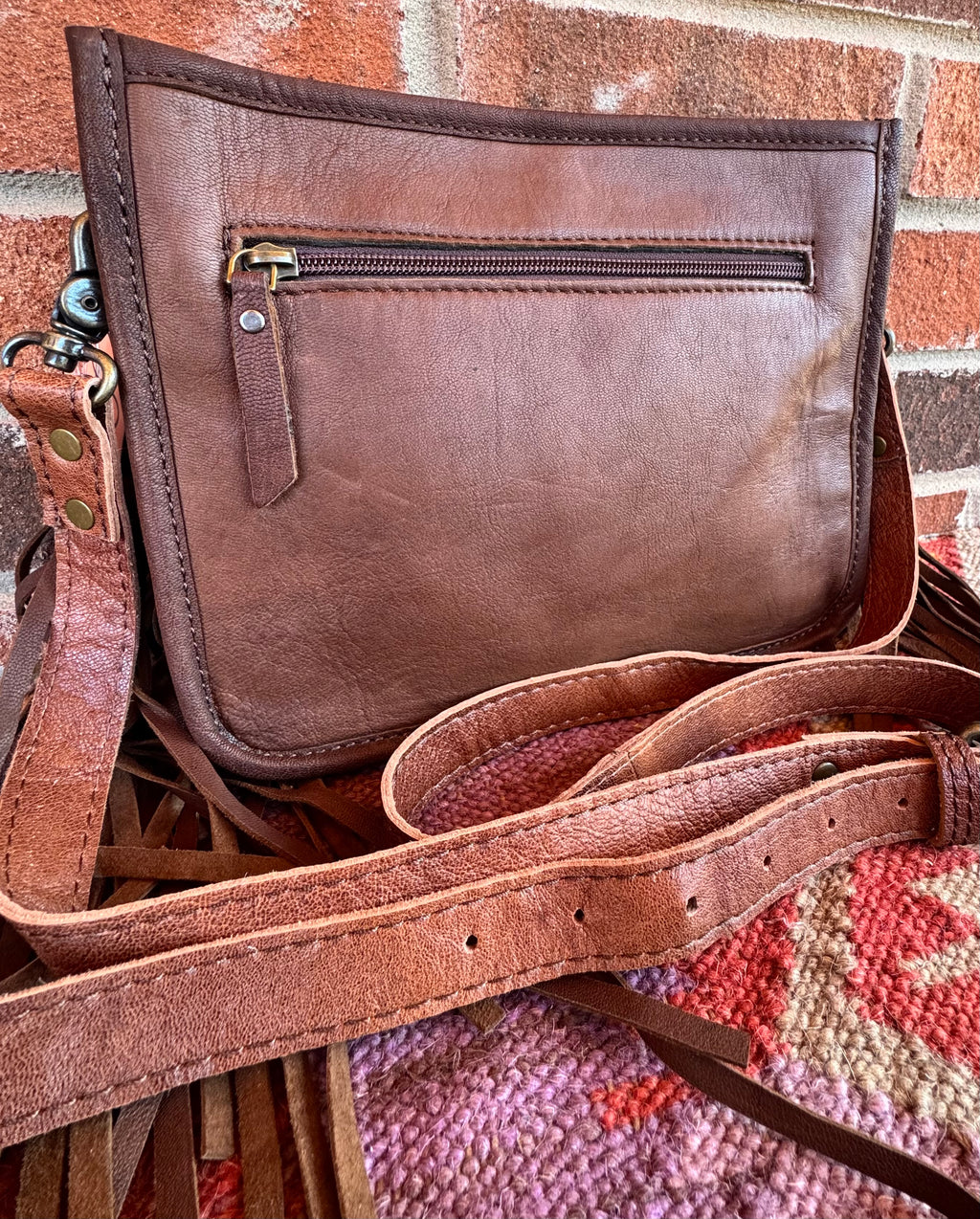 Fringe Cowhide Crossbody