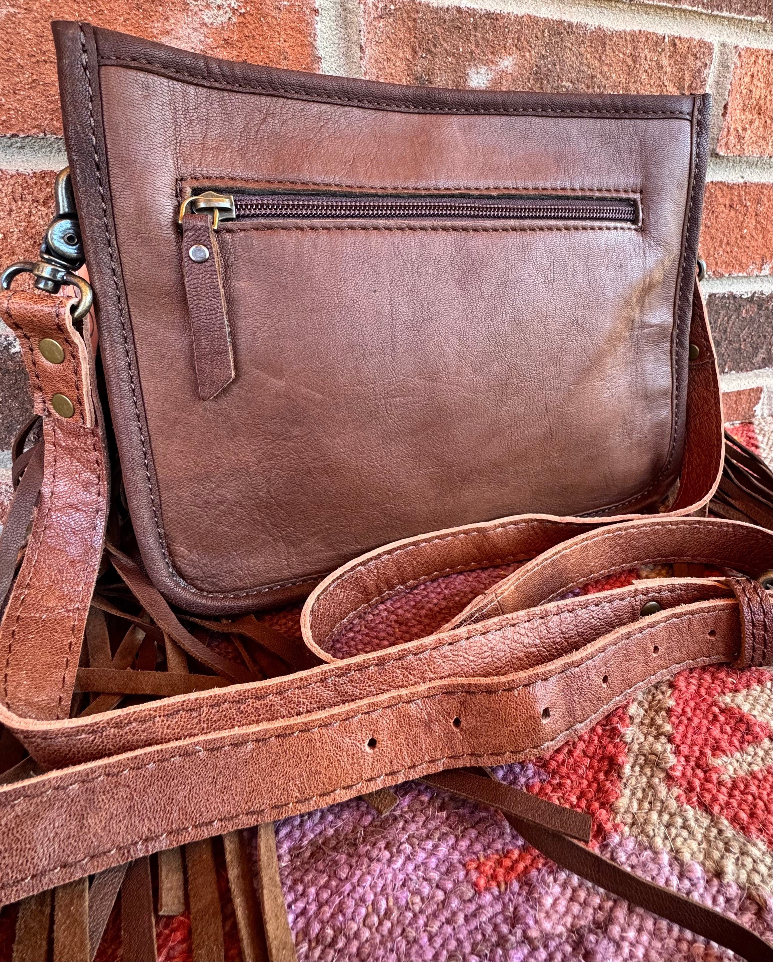 Fringe Cowhide Crossbody