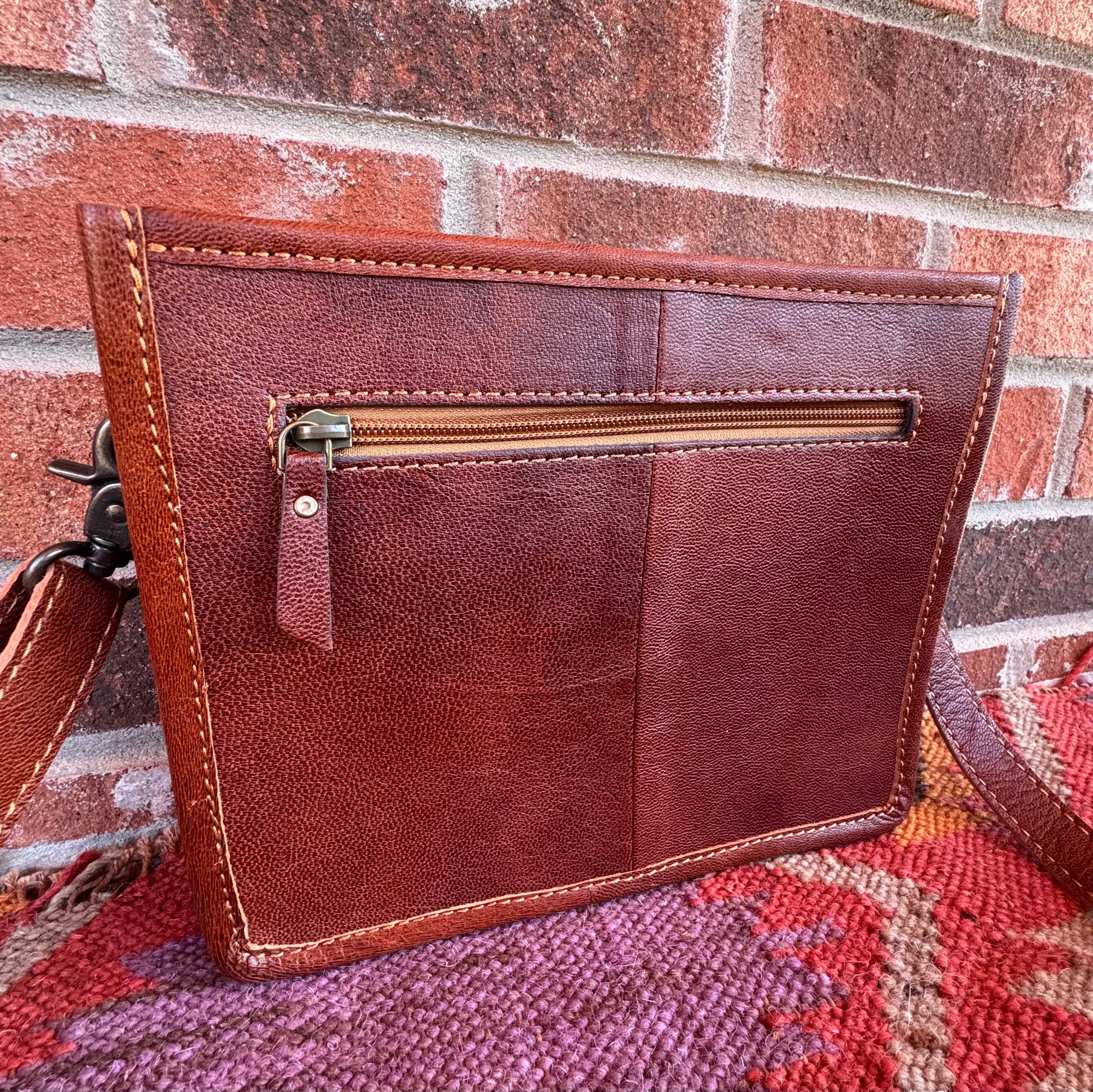 Tooled Flower Crossbody