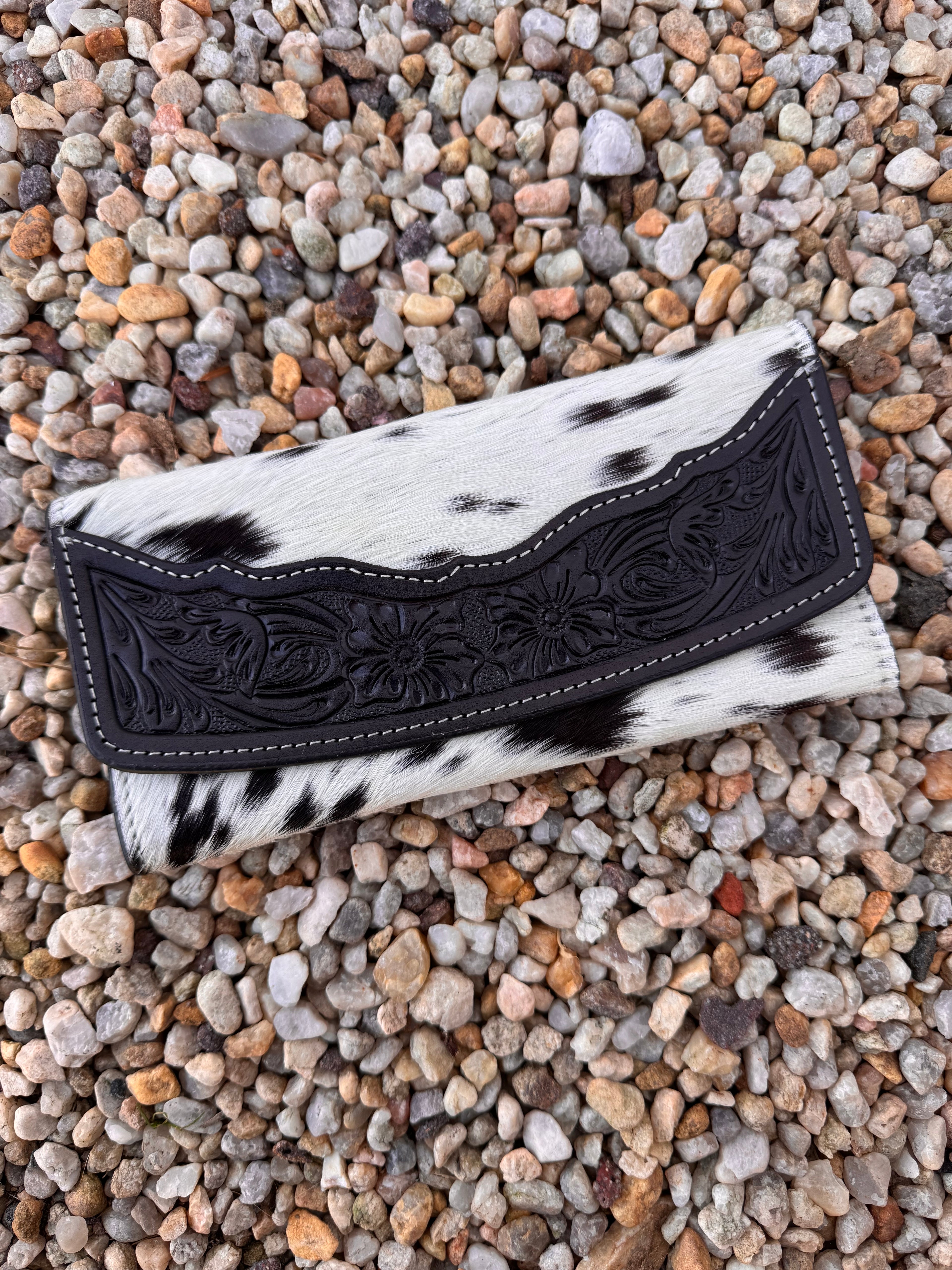 Black and White Cowhide Wallet
