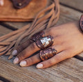 Leather Thunderbird Ring (Antique Brown)