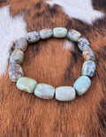Blue Barrel Agate Bracelet