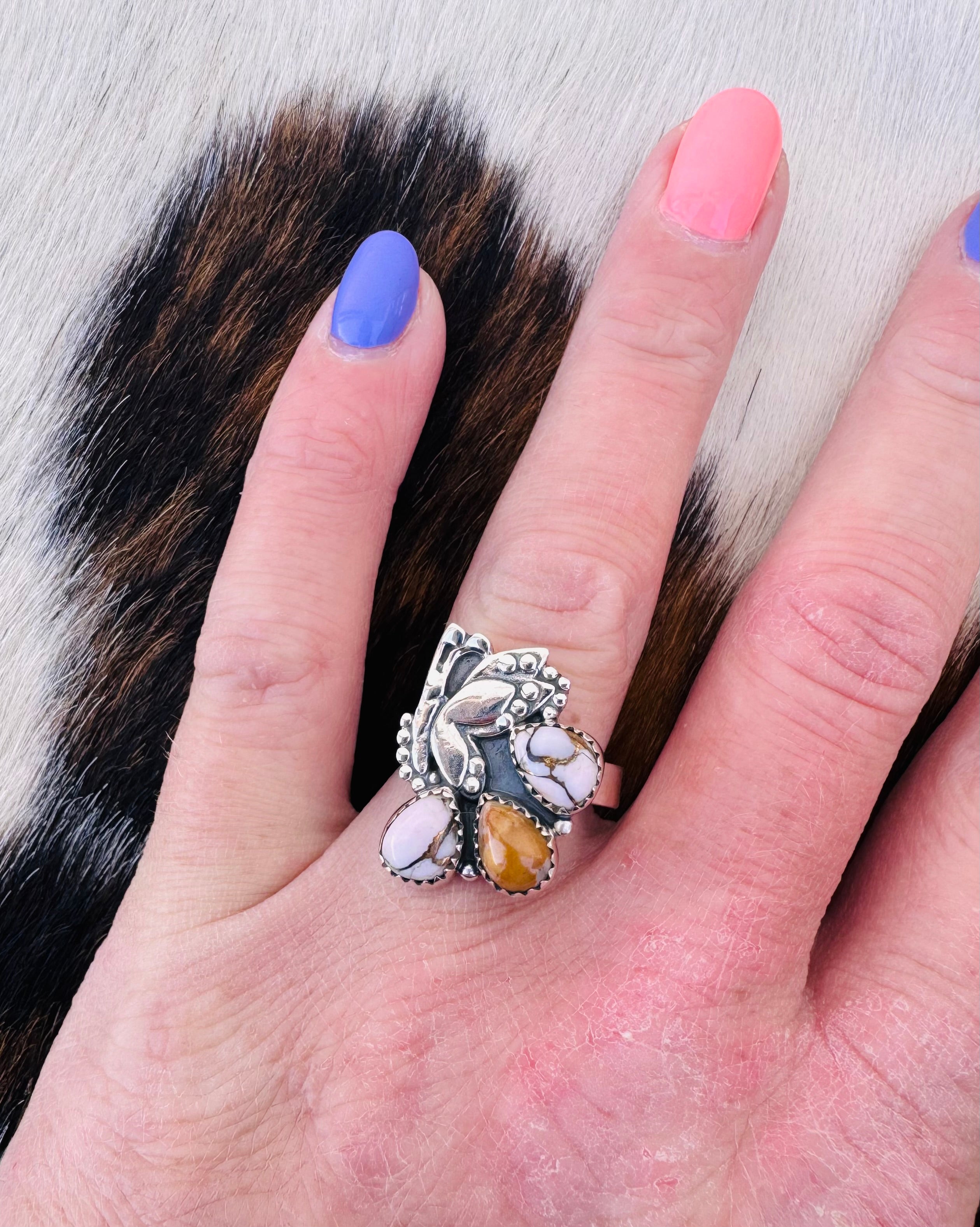 Gemstone Butterfly Ring