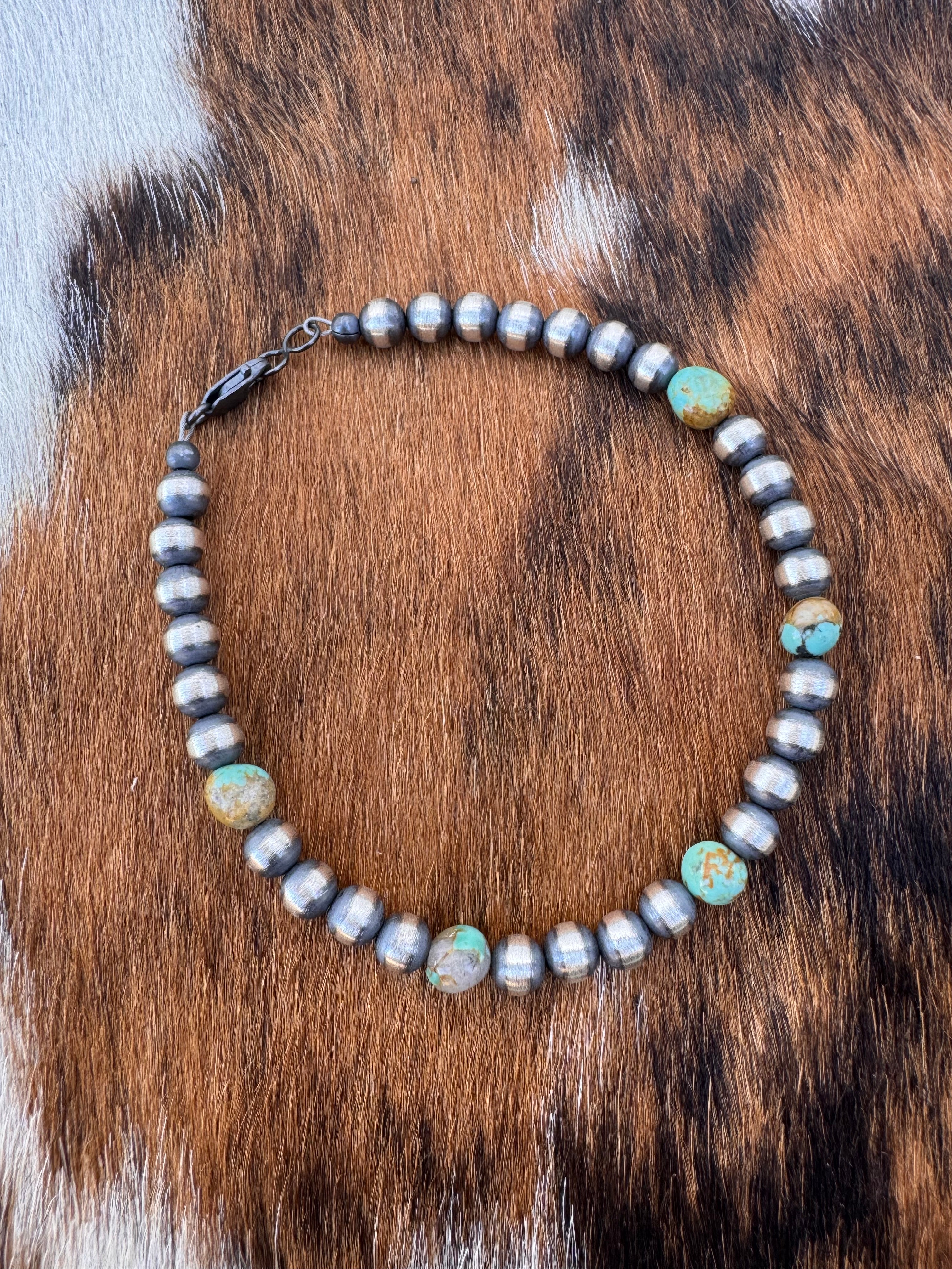 Navajo Pearl and Turquoise Bracelet