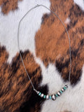 Navajo Pearl and Turquoise Bar Necklace