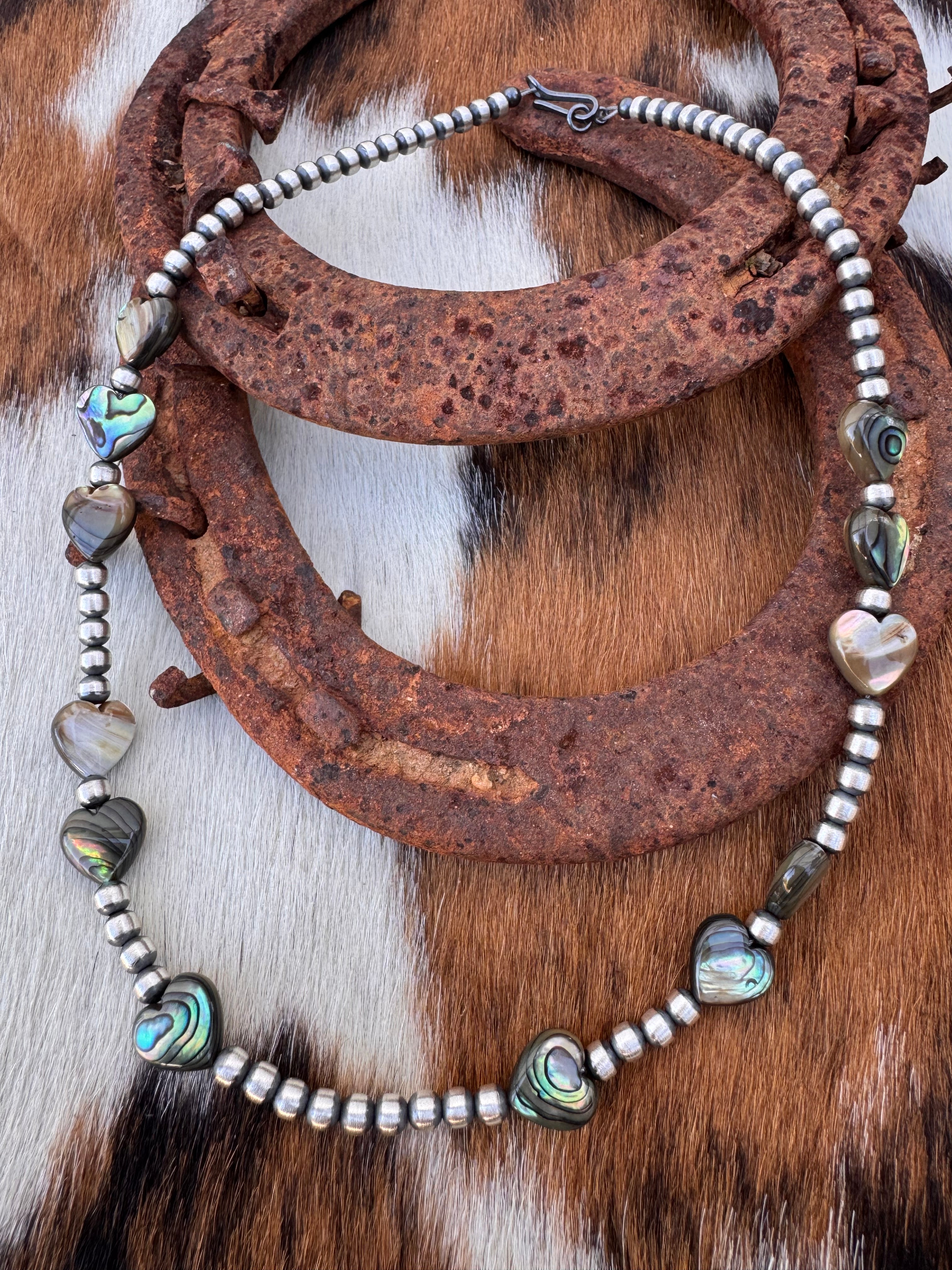 Navajo Pearl and Abalone Necklace