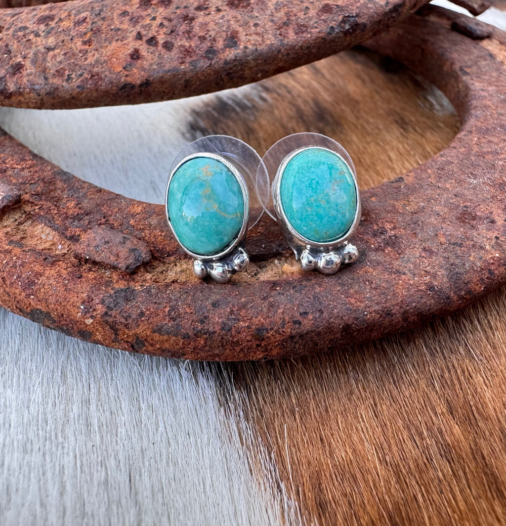 Sterling Silver Turquoise Stud Earrings