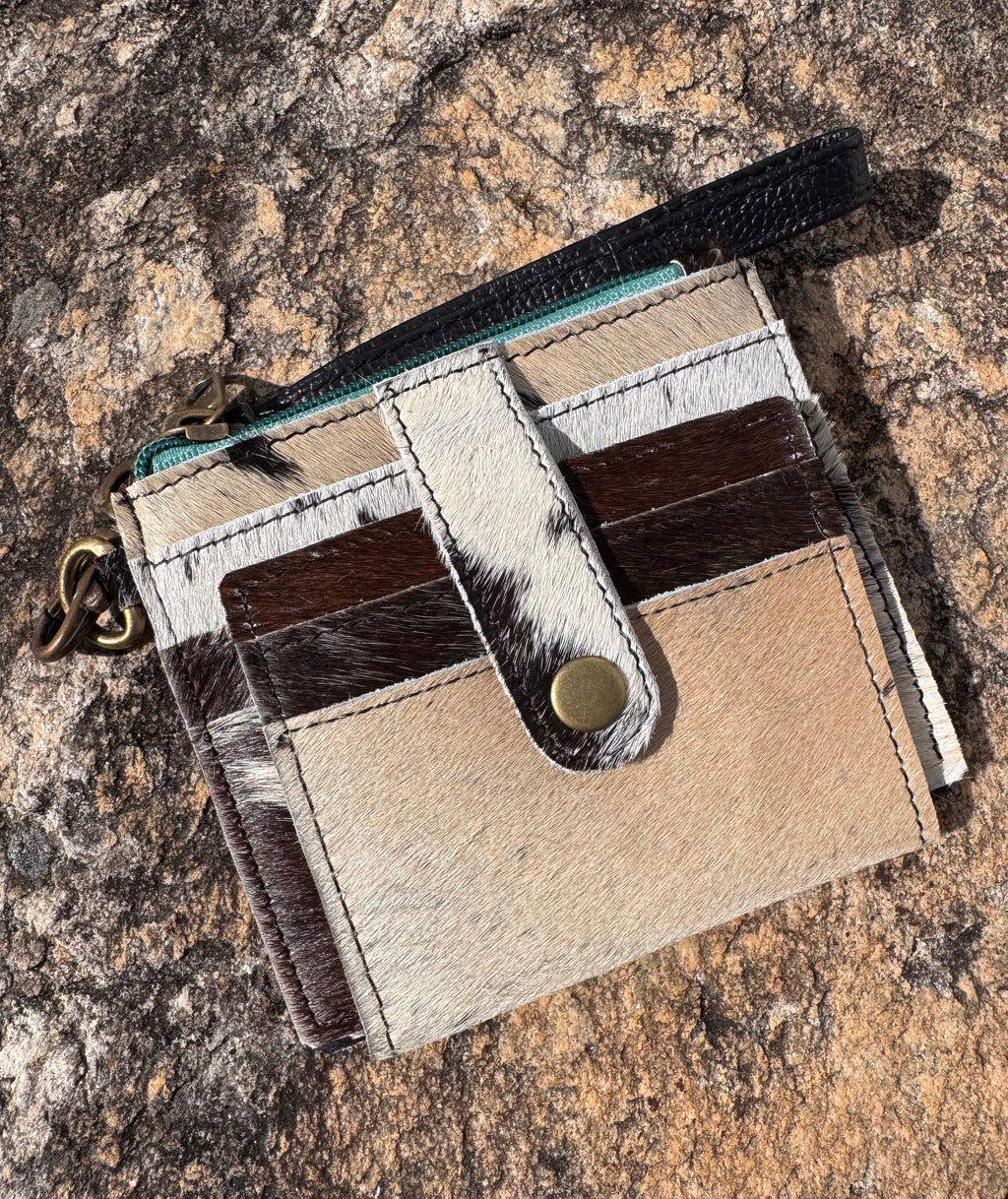 Multi Cowhide Wallet Wristlet