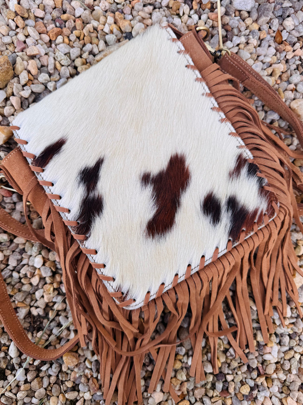 Bessie Cowhide and Suede Crossbody