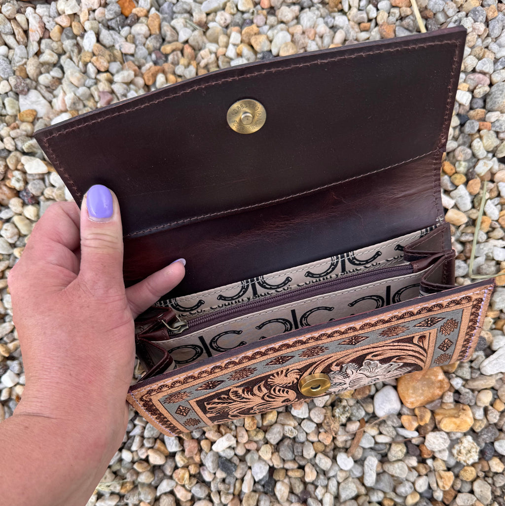 Stella Tooled Leather Wallet