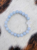 Aquamarine Cross Bracelet