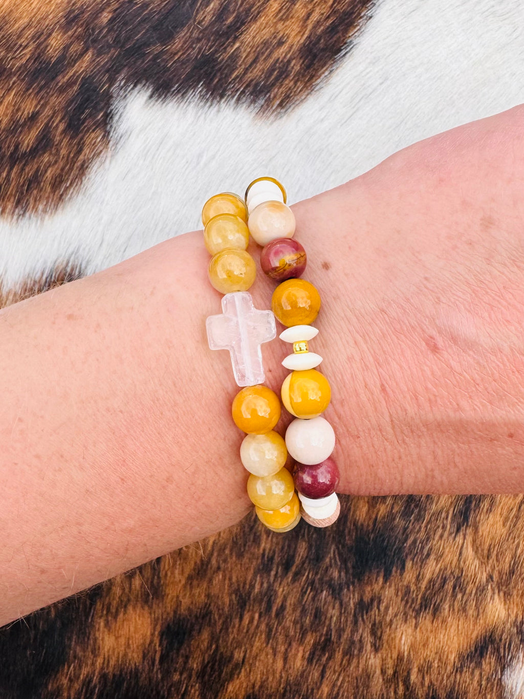 Topaz Cross Bracelet