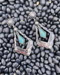 Diamond Shaped Aztec Earrings