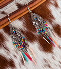 Colorful Feather Tassel Earrings