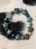 Moss Agate Star Bracelet