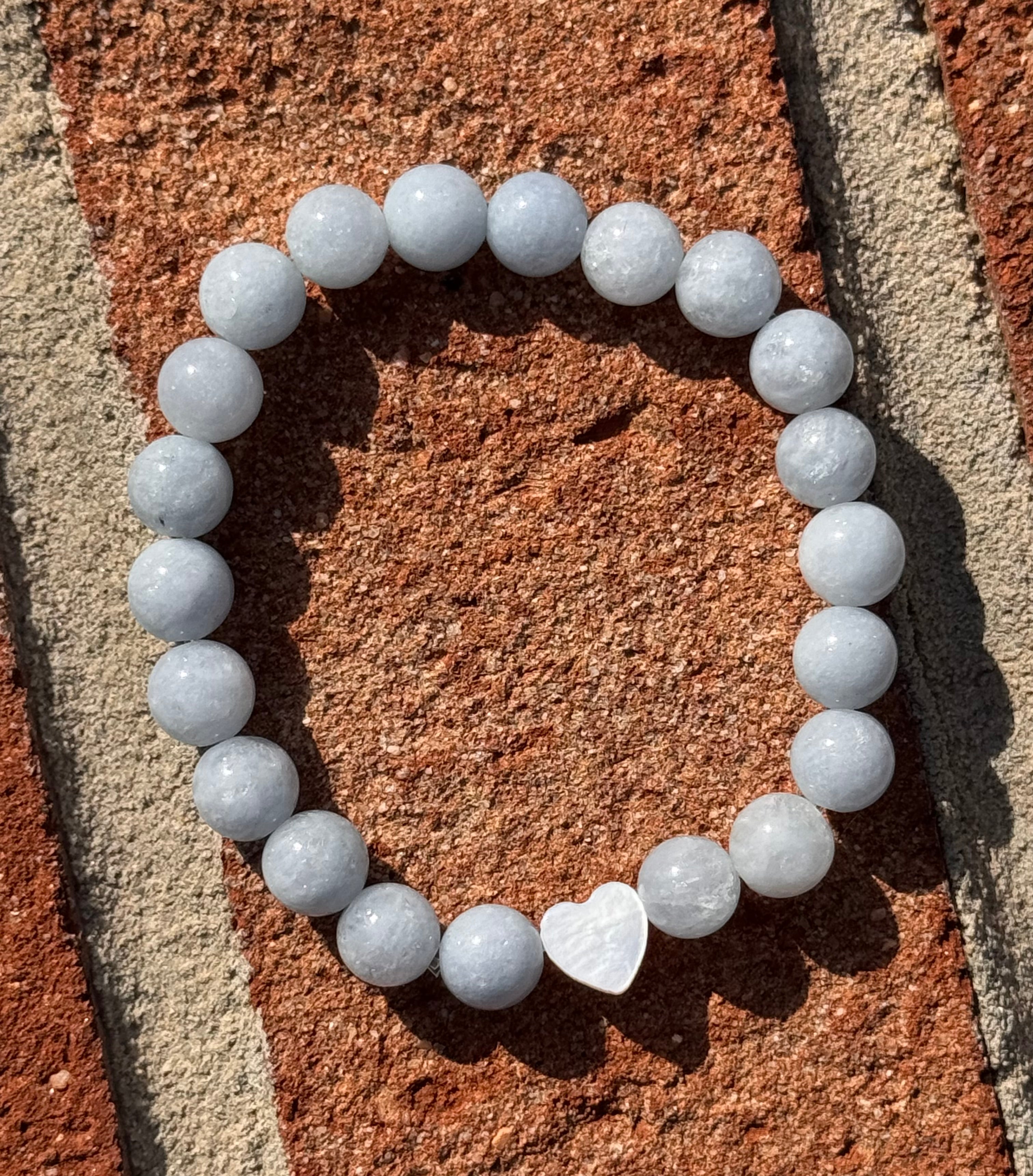 Aquamarine Heart Bracelet