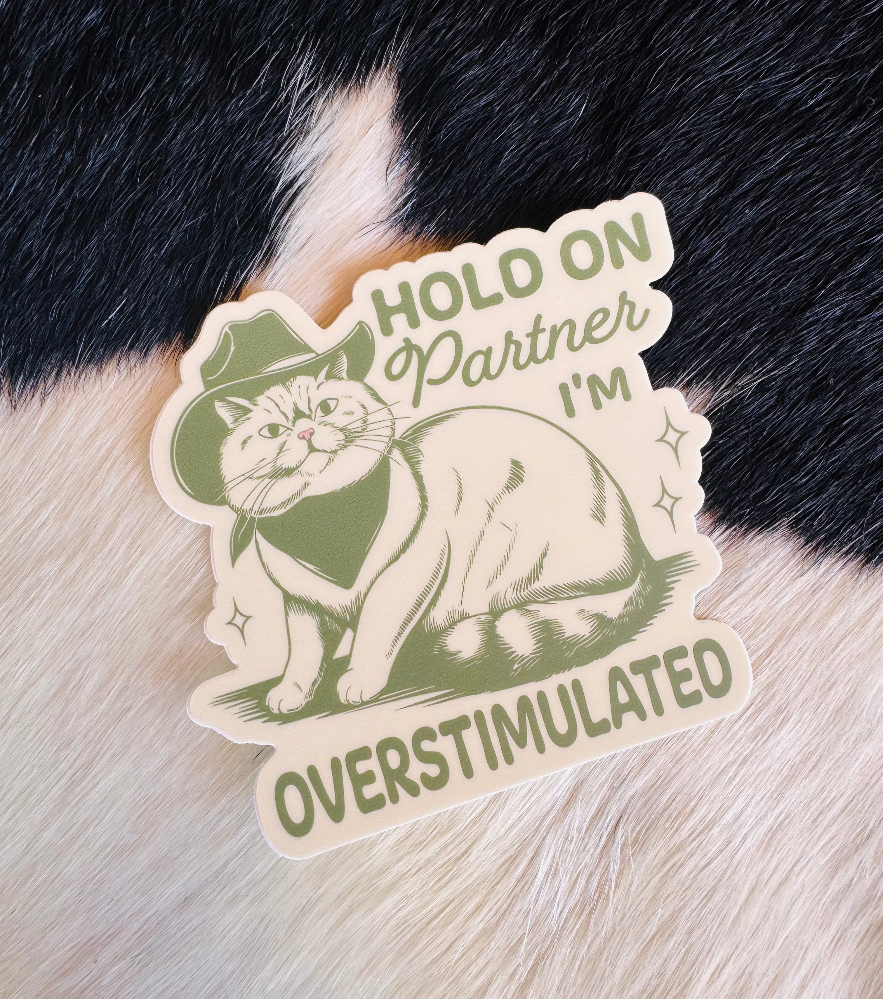 Hold On Partner Sticker