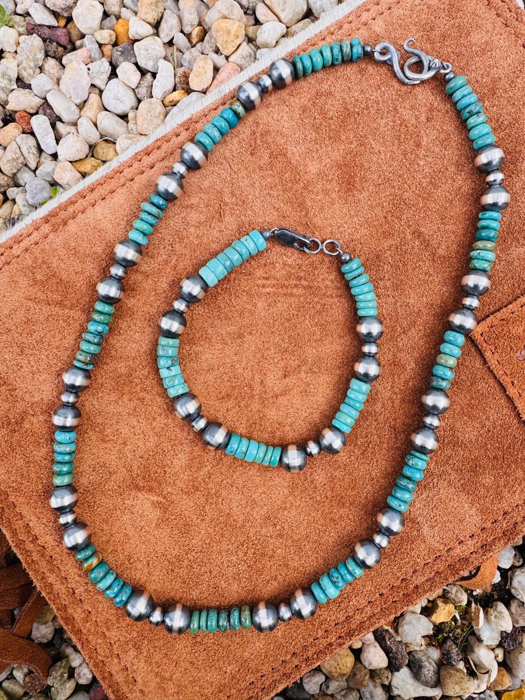 Turquoise and Navajo Pearl Bracelet