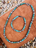 Navajo Pearls with Turquoise Necklace