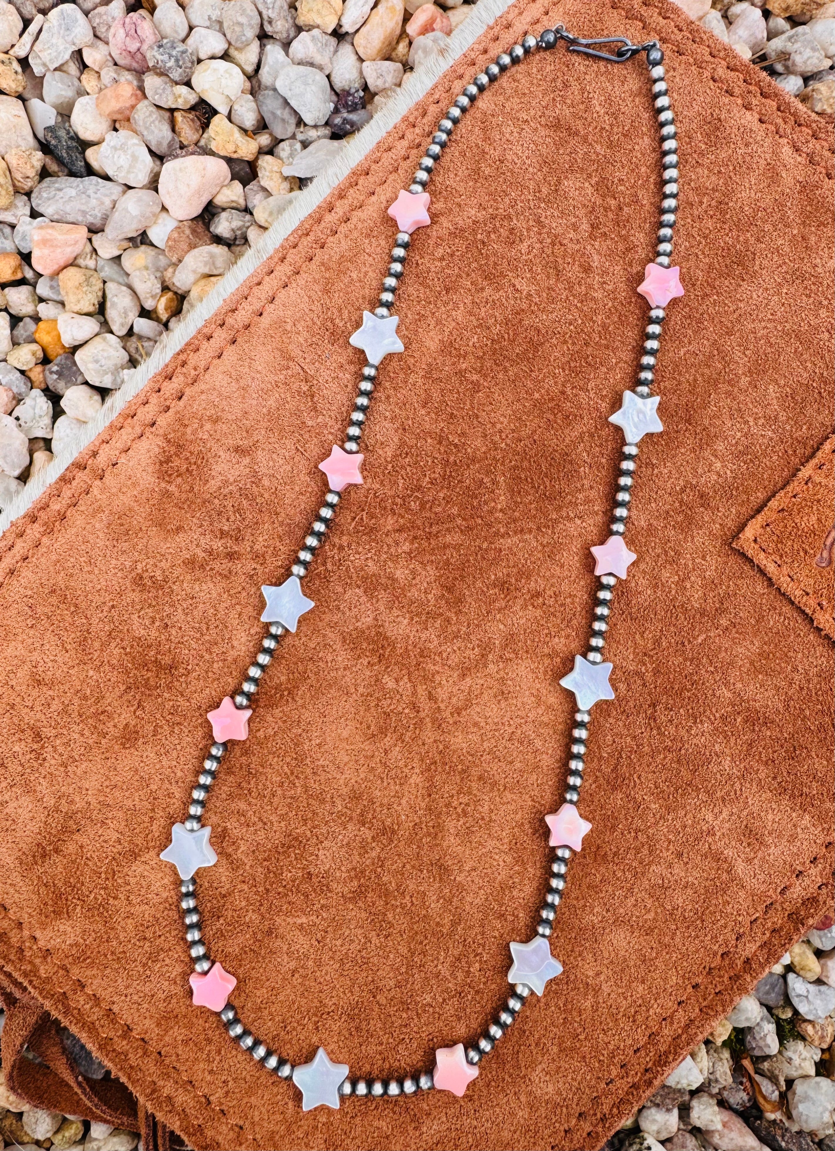 Opal Star And Navajo Pearl Necklace