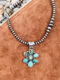 Turquoise Flower Pendant