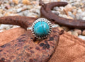 Sterling Silver Round Turquoise Ring