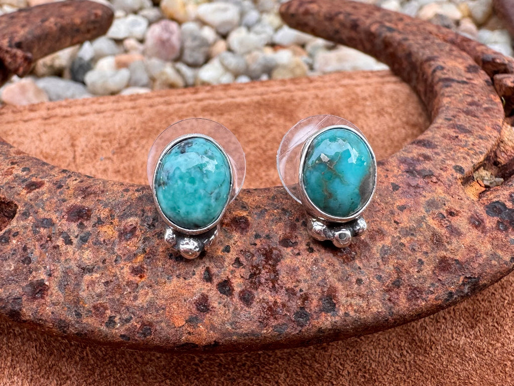 Sterling Silver Turquoise Stud Earrings