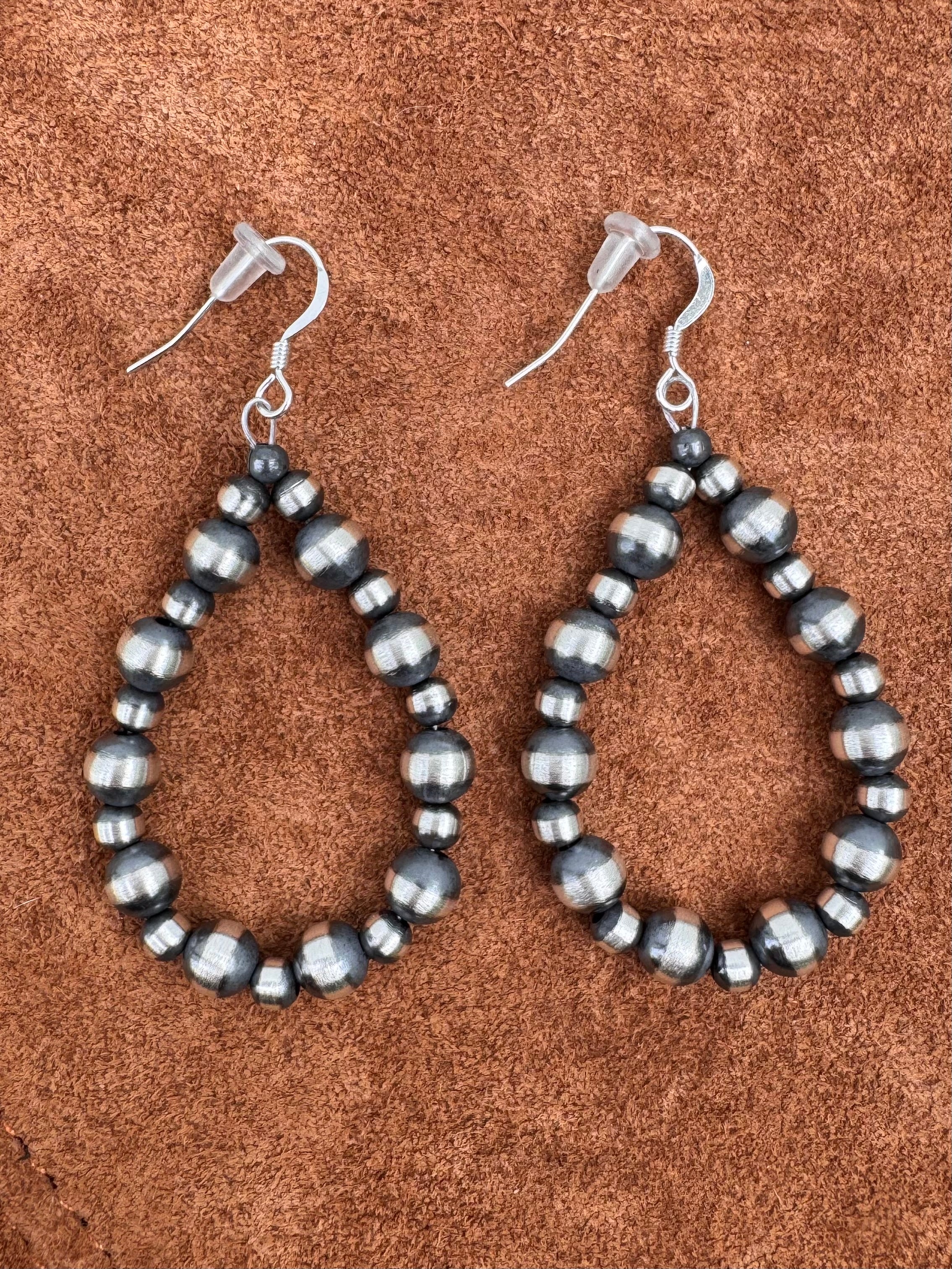 Small Teardrop Navajo Pearl Earrings