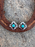 Cross Aztec Stud Earrings