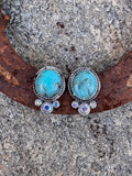 Oval Turquoise Stud Earrings