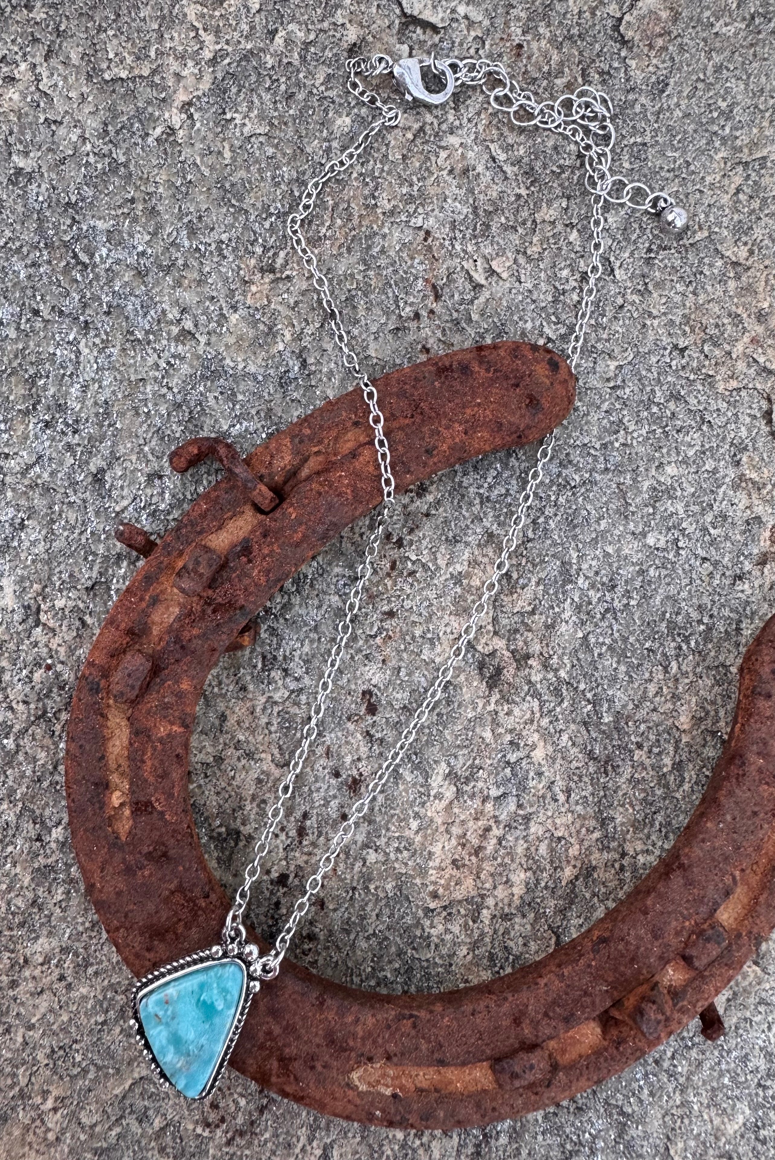 Western Triangle Turquoise Necklace