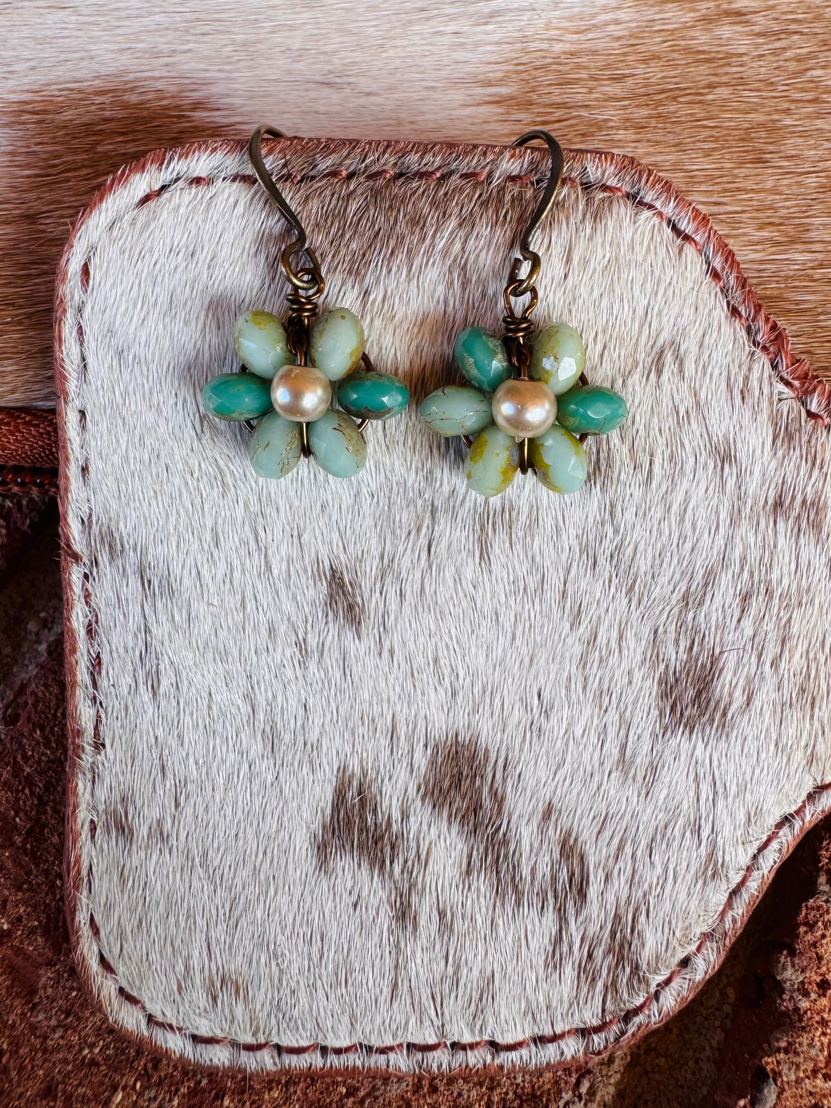 Aqua Bloom Earrings