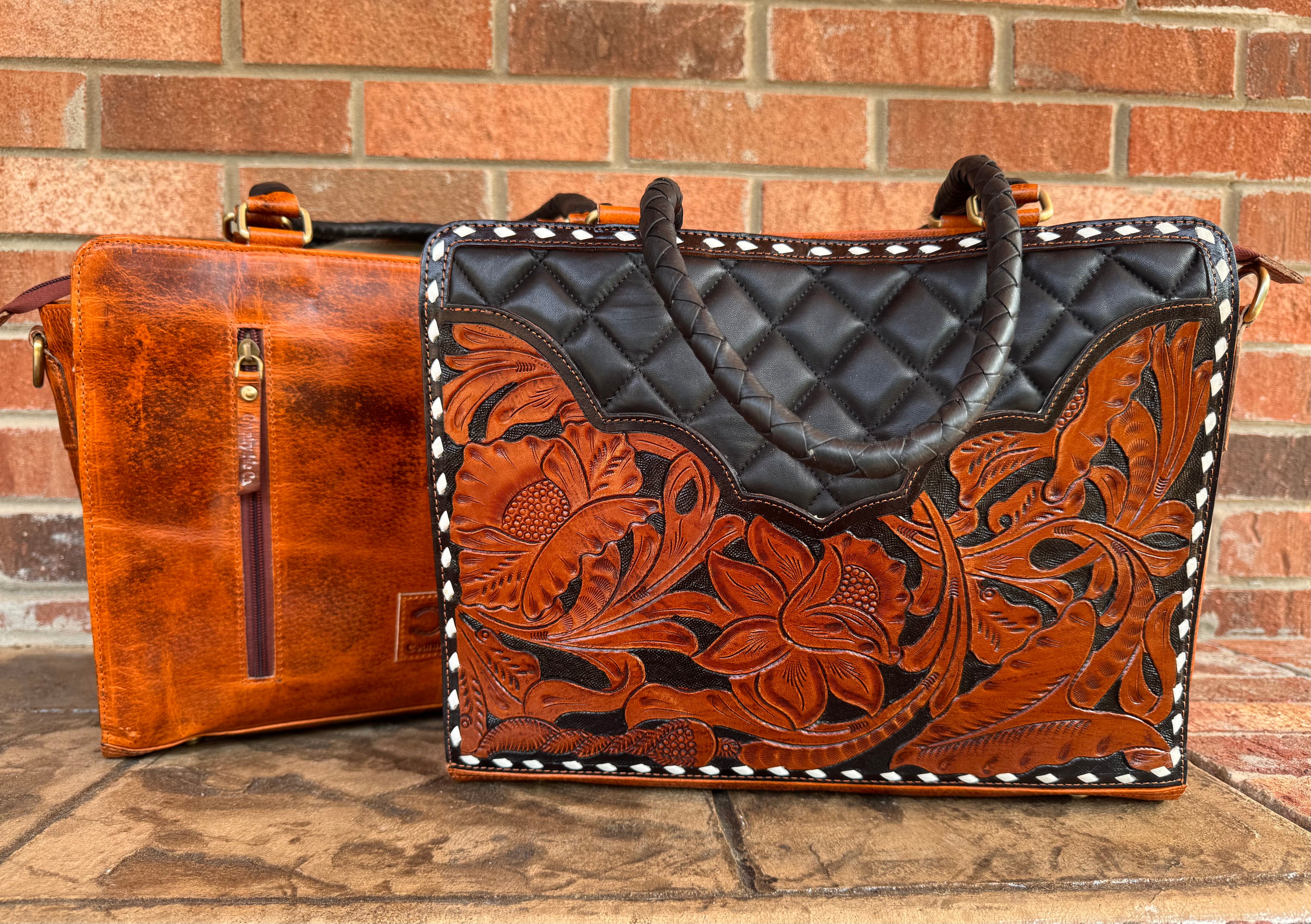 Laney Tooled Leather Handbag