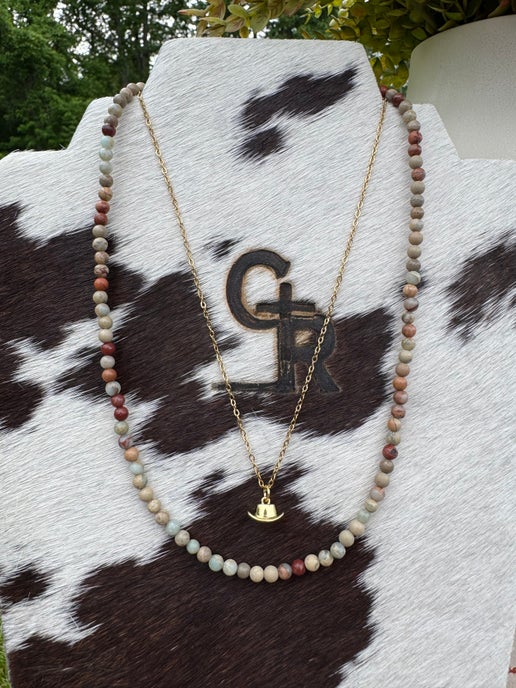 Cowboy Hat Charm Necklace