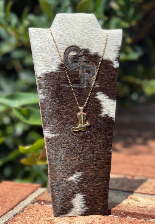 Cowboy Boot Charm Necklace