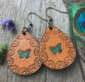 Butterfly Leather Earrings