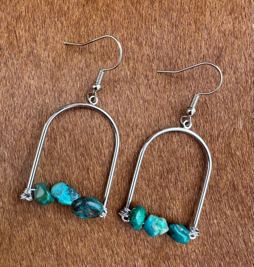 Turquoise Arched Earrings
