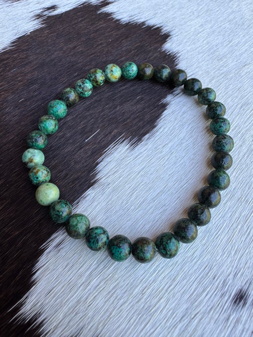 African Turquoise Beaded Bracelet