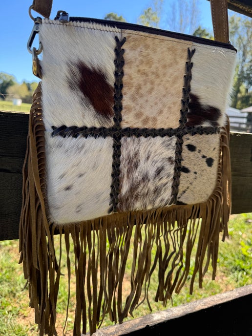 Patchwork Cowhide Crossbody