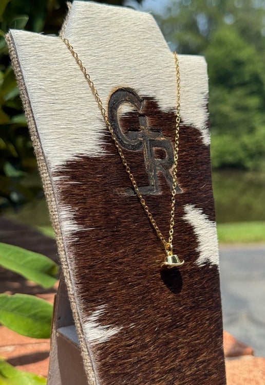 Cowboy Hat Charm Necklace