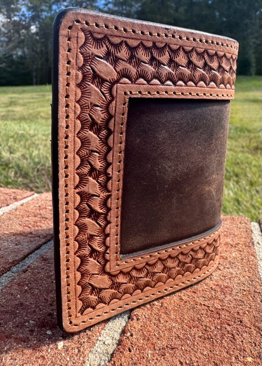 Basketweave Leather Wallet