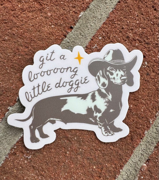 Git A Long Little Doggie Sticker