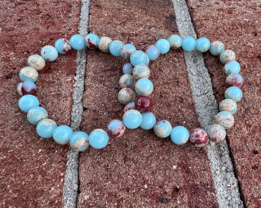 Amazonite Large Beaded Bracelet