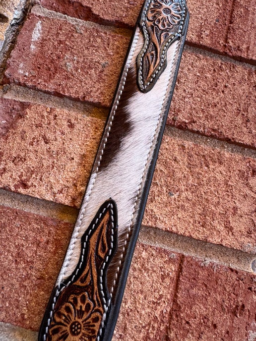 Western Cowhide Dog Collar
