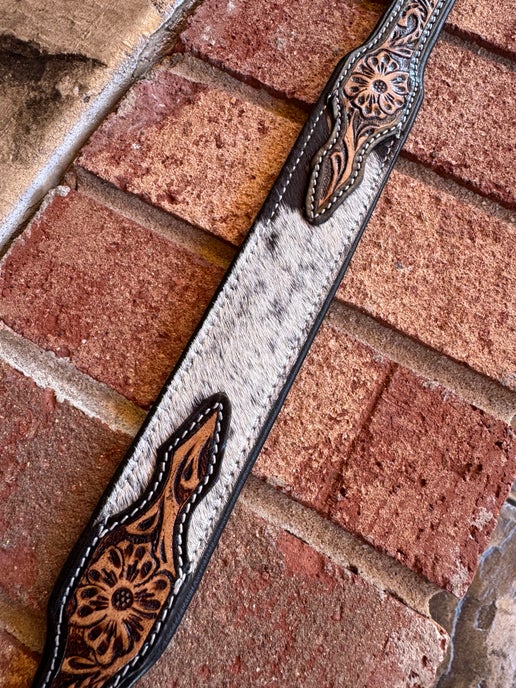 Western Cowhide Dog Collar