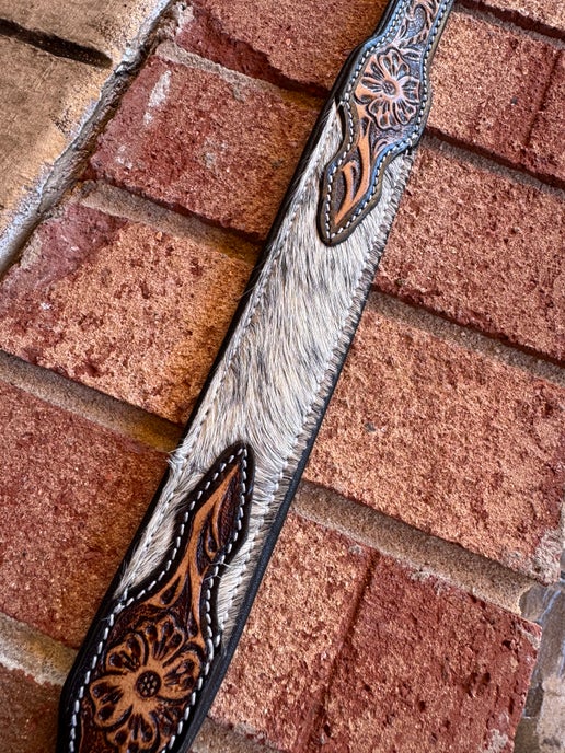 Western Cowhide Dog Collar